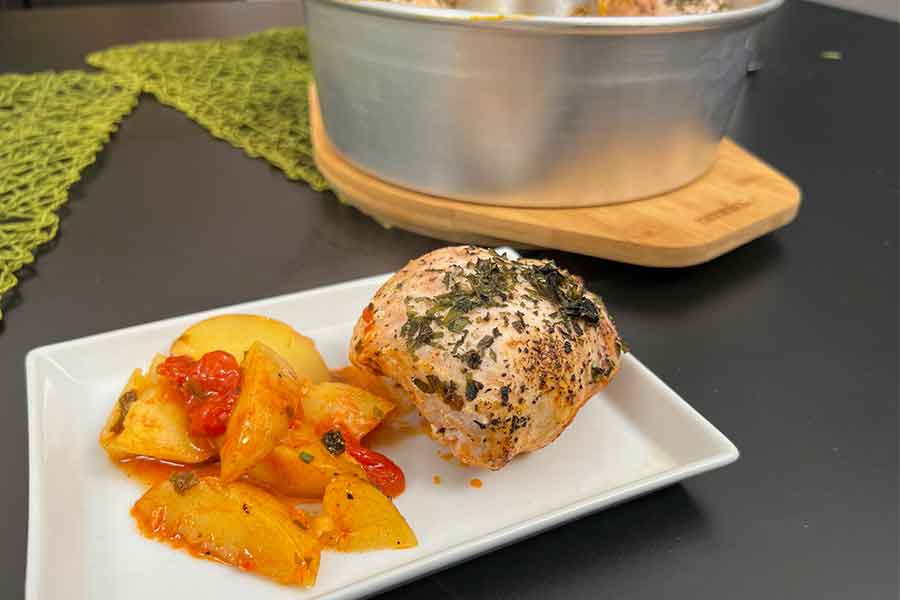 Toskanisches Huhn aus dem Omnia MAXI Backofen | 4 REIFEN 1 KLO Rezepte